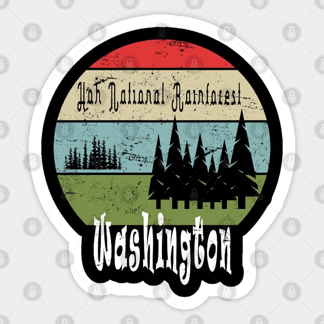 Hoh National Fainforest Washington travel souvenir Sticker by artsytee